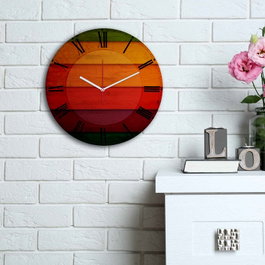 Wallity Reloj Decorativo de MDF Multicolor 3030MS-034